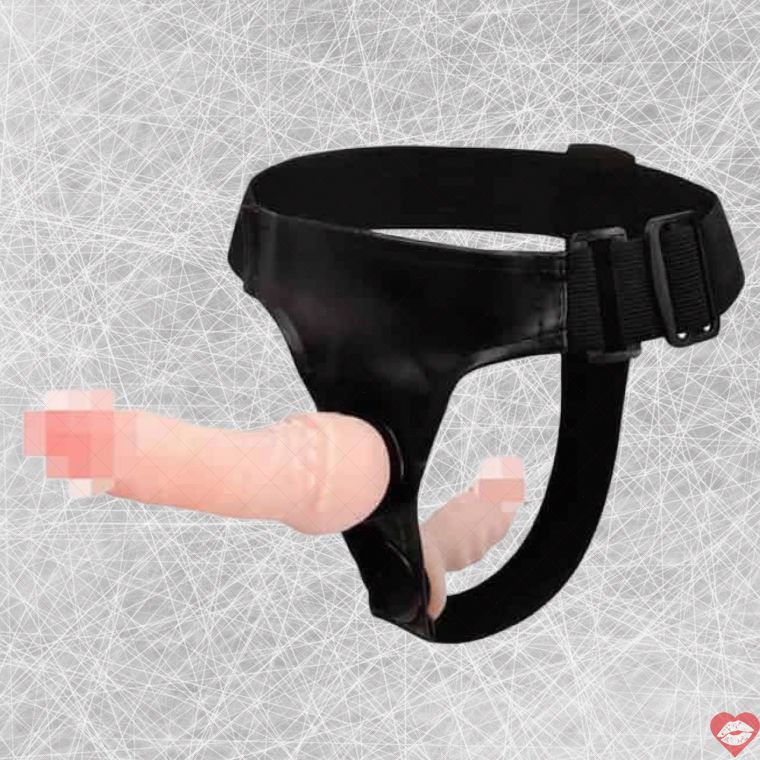 Strap On Baile Trousers Đôi Nạp Anal Vaginal Thật