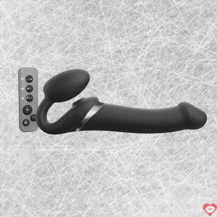 Strap-on-me Multi Orgasm L đen rung hút chân không đa khoái