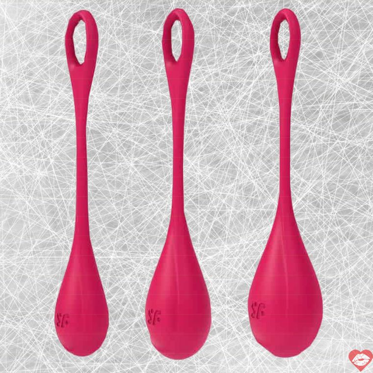 Satisfyer Yoni Power 1 Bộ 3 Bi Vagina Đỏ Tập Kegel Siêu Hiệu Quả