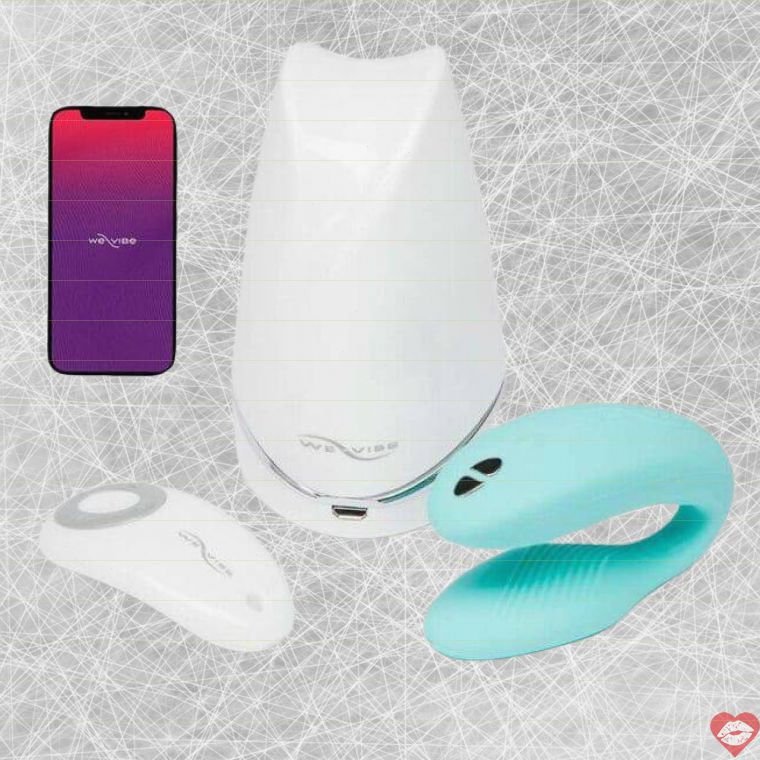 We-Vibe Sync app remote xanh ngọc đôi lứa rung mạnh