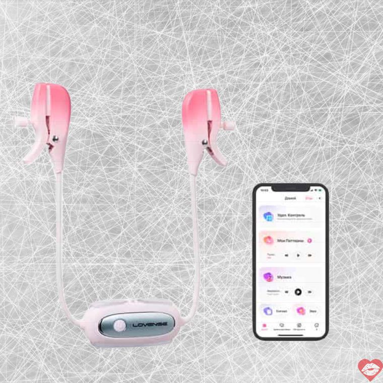 Vibro Kẹp Vú Lovense Gemini Hồng Siêu Sướng