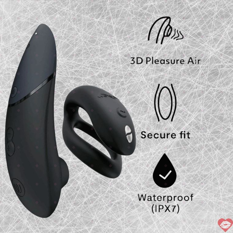 Womanizer Premium Set Đen Rung Hút Siêu Cao Cấp