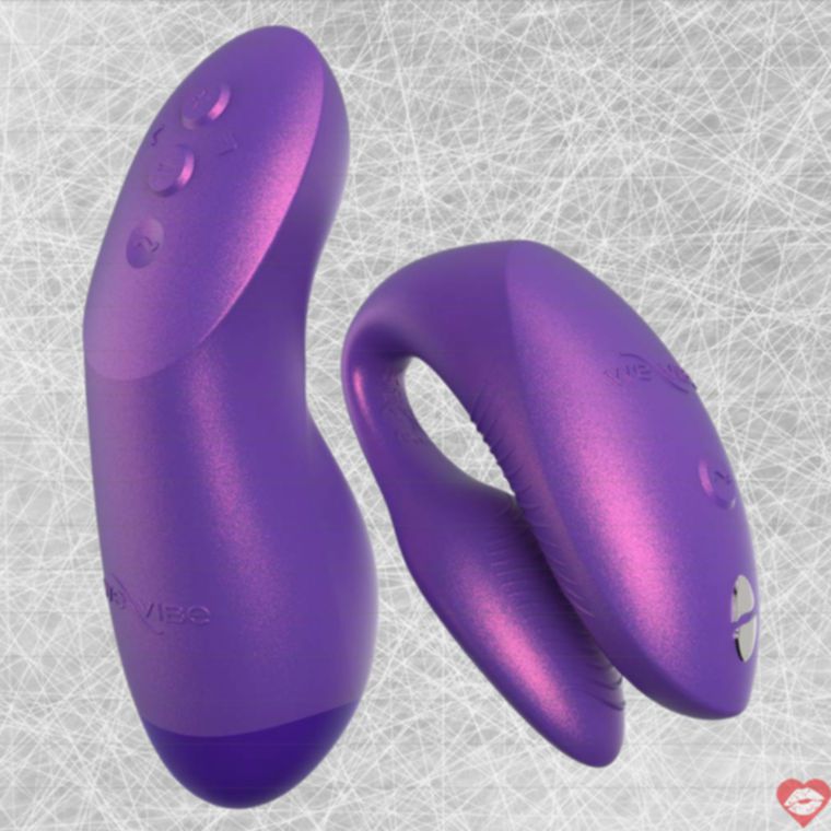 We-Vibe Chorus Pro tím app rung sóng đôi sâu 8cm
