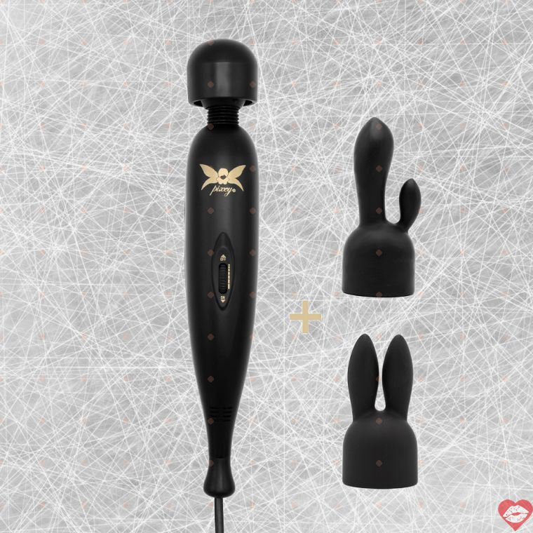 Wand Pixey Đen 29cm Rung Mạnh Đầy Đủ 