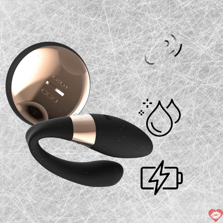 Lelo Tiani Duo cặp rung remote đen 9cm cao cấp