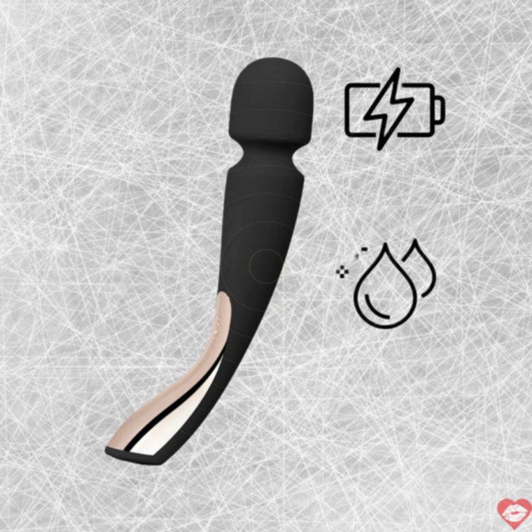 Lelo Smart Wand 2 M Đen Massage Toàn Thân 21cm