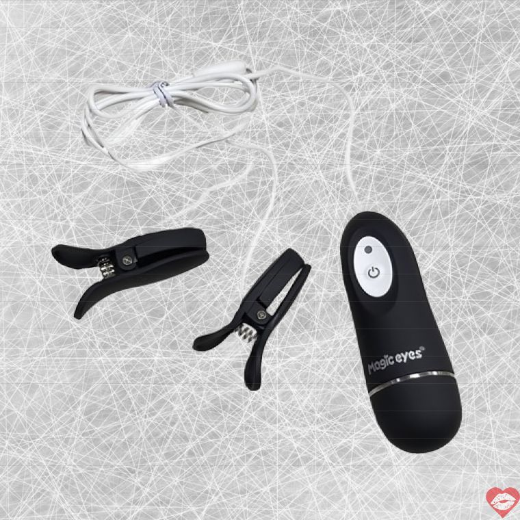 Magic Eyes Love Pincher Trứng Kẹp Đen Rung Nipple