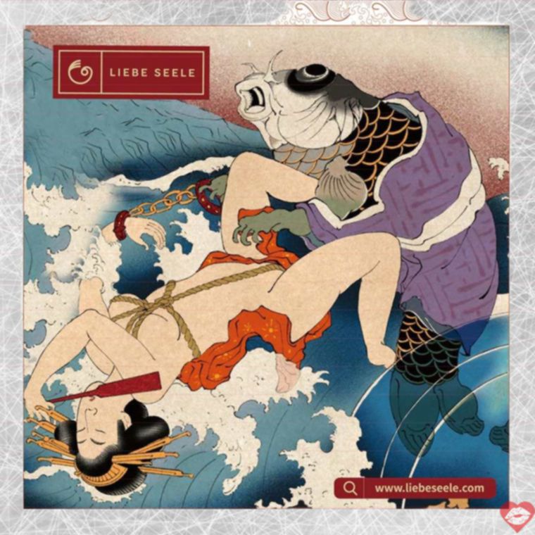 Liebe Seele Scarf Kinbaku 68cm Ukiyoe Gợi Cảm Nhật 