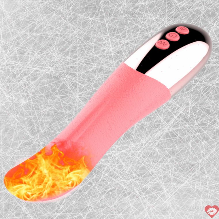 Lưỡi rung thực tế hồng silicone mềm liếm oral mọi lúc