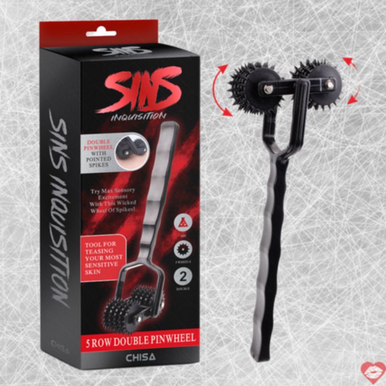 SINS 5 Row Double Pinwheel lăn gai ABS BDSM kích thích mạnh