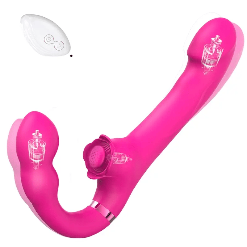 Rose Strapon 3in1 Siêu Rung Hút Clit Đôi[baocaosuhp]​ 
