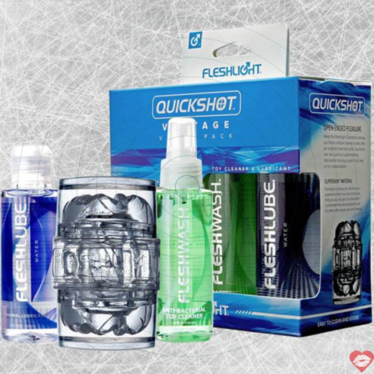 Set Fleshlight Quickshot Vantage + lube xịt vệ sinh tiện lợi