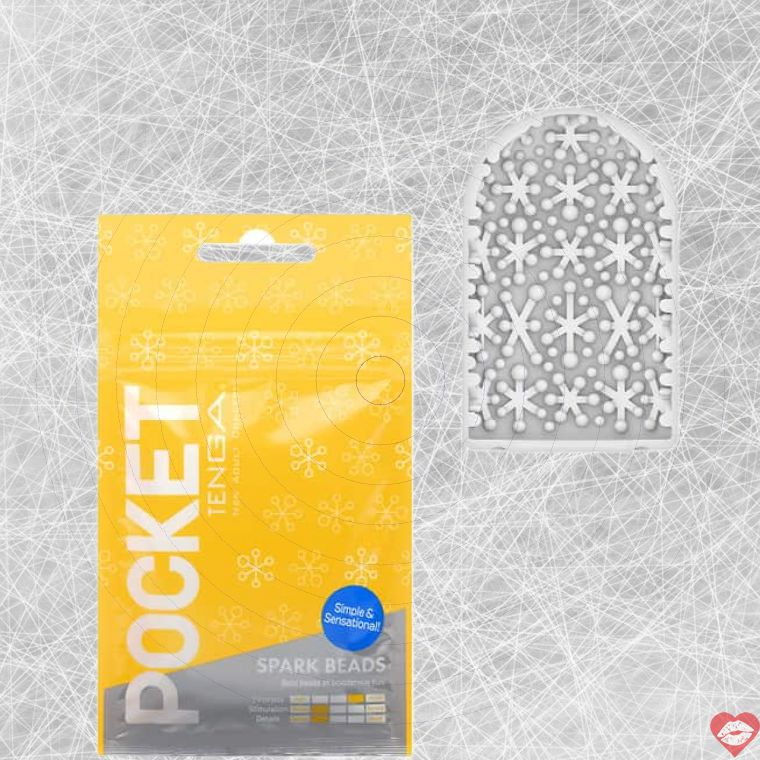 Tenga Pocket Spark Beads Vàng TPE 7.5cm Di Động Một Lần