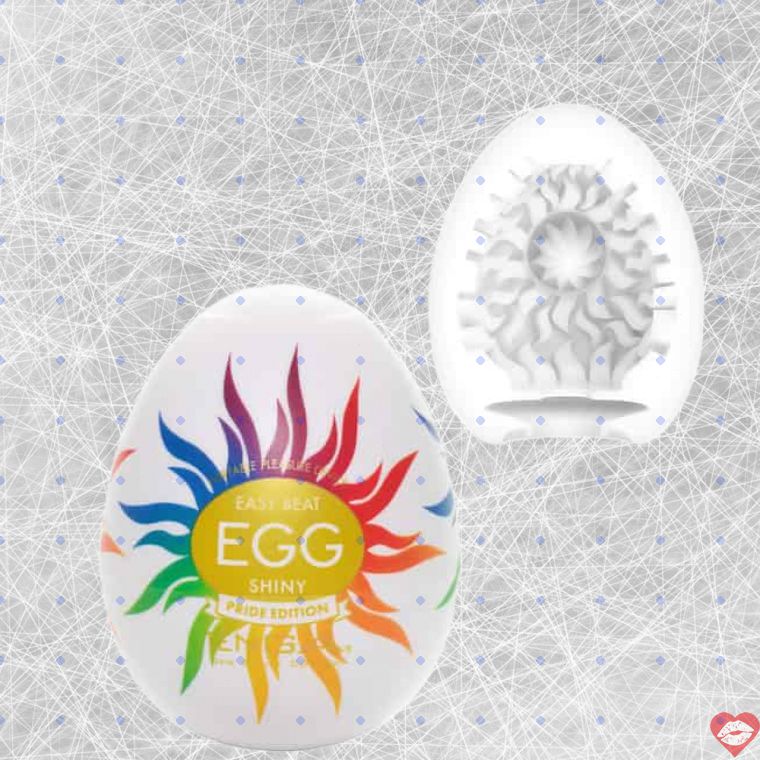 Tenga Egg Hard-Boiled Shiny trắng TPE compact cực khoái nhanh
