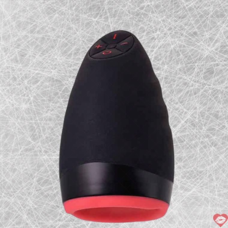 Erotist Lava Masturbator Nóng Rung Đen Silicone