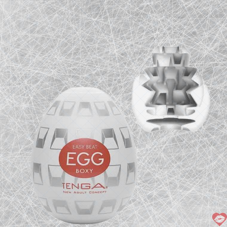 Tenga Egg Boxy Trắng TPE 6cm Mini Siêu Thú Vui
