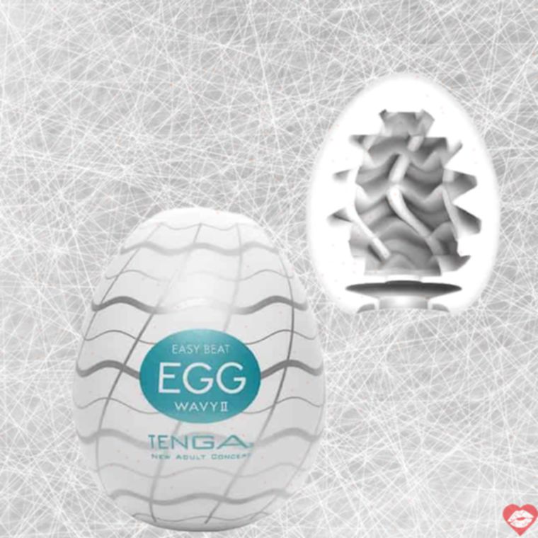 Tenga Egg Wavy II trắng sóng lượn compact