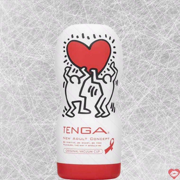 Tenga Keith Haring Vacuum Cup Trắng Hút Mạnh