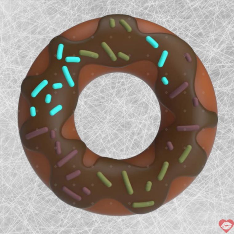 Vòng Đeo Dương Vật Pretty Love Choco Hình Bánh Donut Siêu Mềm