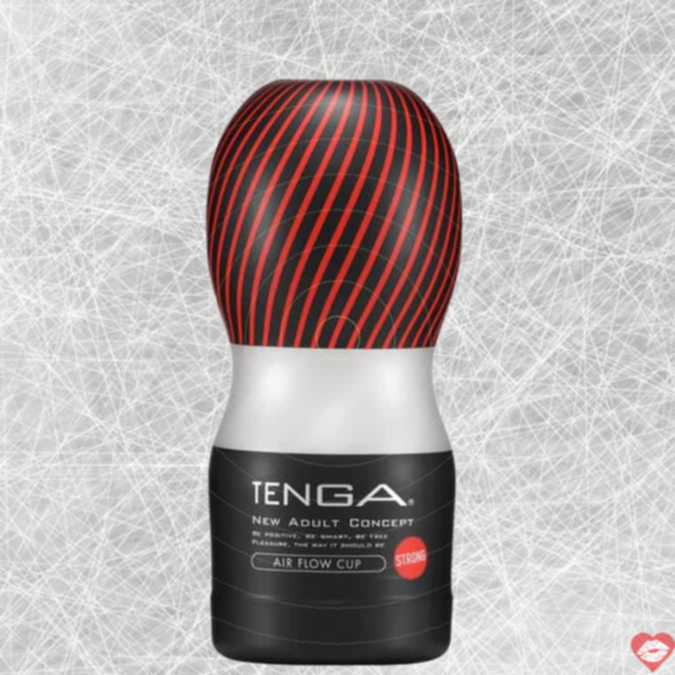 Tenga Air Flow Cup Strong đen TPE hút gió cực mạnh