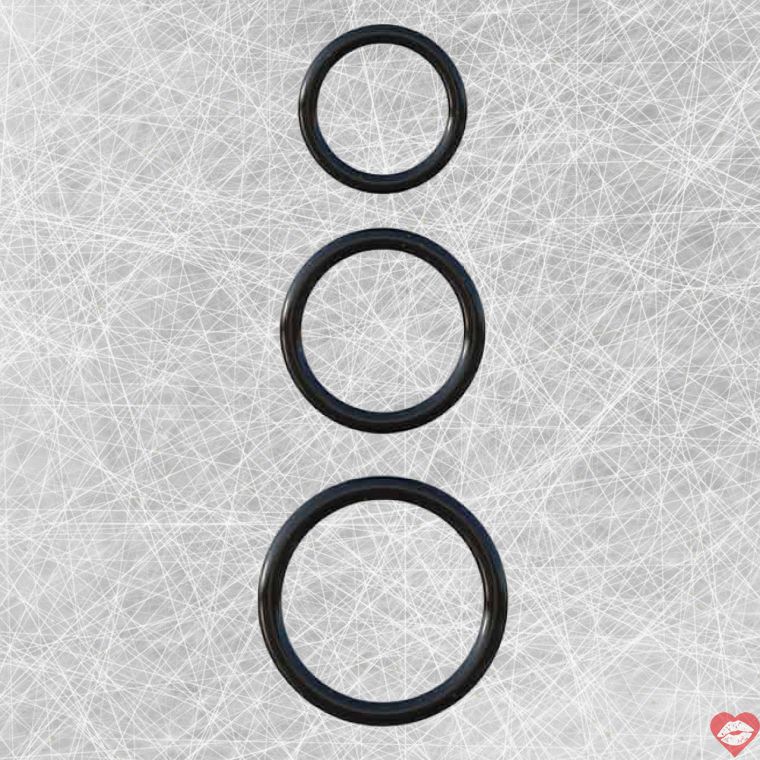Pipedream 3 Ring Kẹp Vĩnh Cửu Đen Siêu Bền