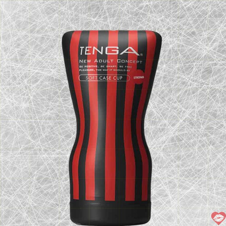 Masturbator Tenga Soft Case Strong đen TPE 15.5cm siết điều chỉnh