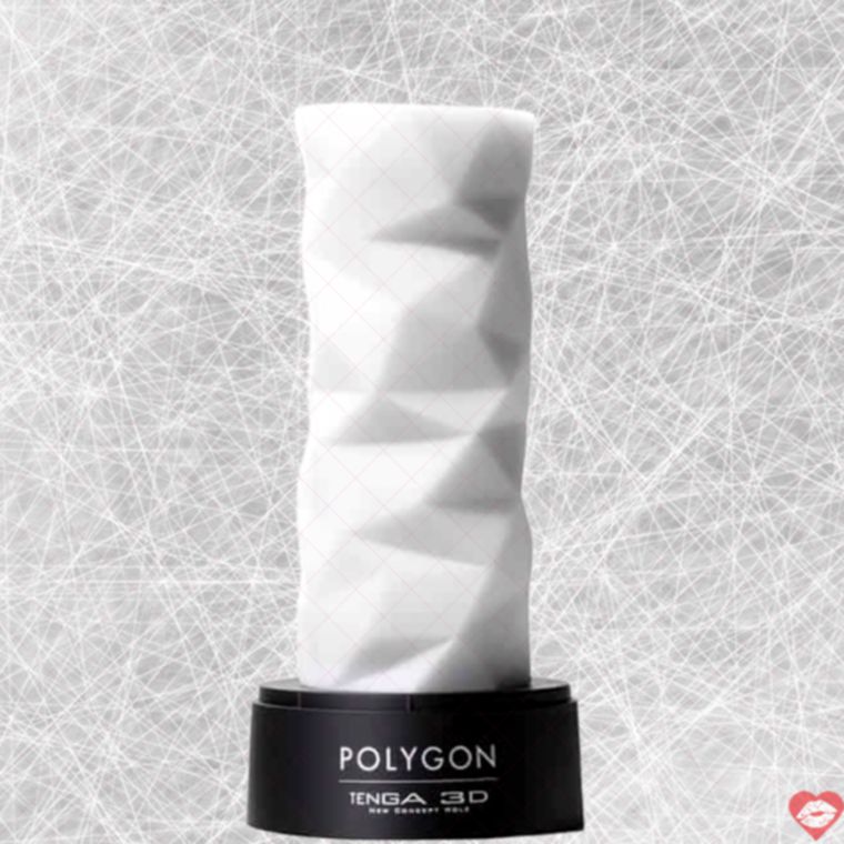 Tenga 3D Polygon Masturbator Trắng TPE Đa Giác Mịn