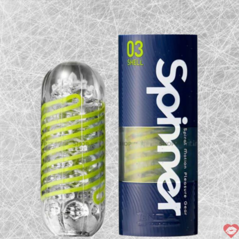 Masturbator Tenga Spinner Shell Xanh TPE Mềm