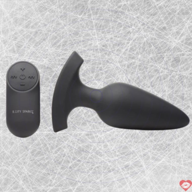 Booty Sparks Plug Tim Laser Rung Remote Lấp Lánh Khoái Lạc 