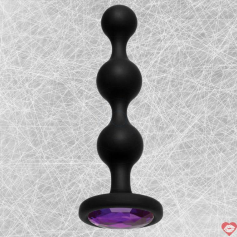Booty Bling Beads Anal Plug Silicone Lấp Lánh Thỏa Lạc