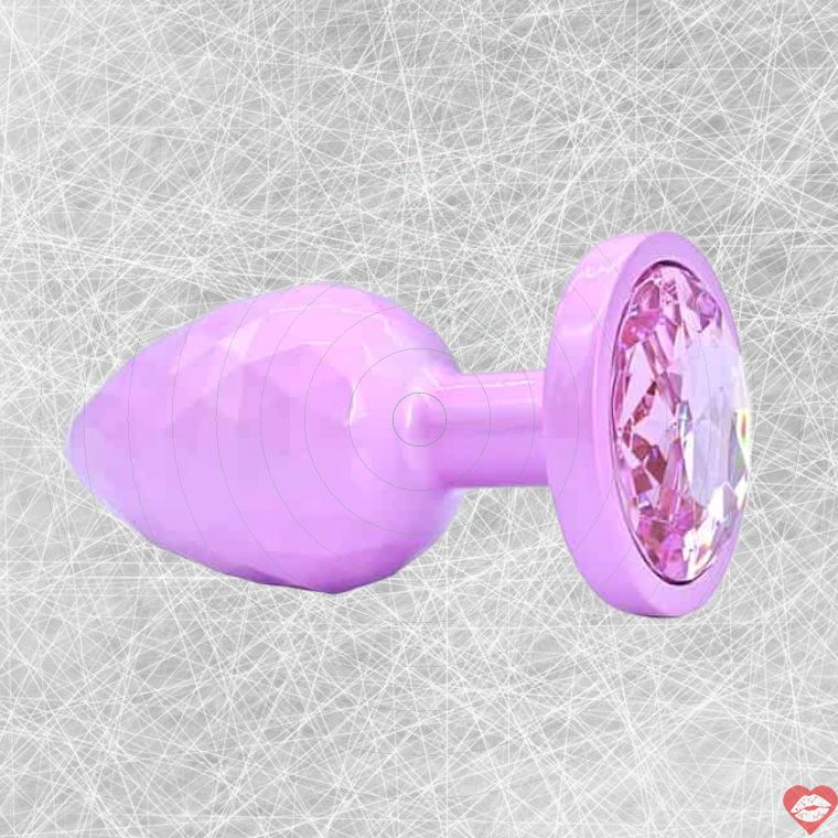 Kanikule Large Plug hồng kim loại 3.8cm lớn pha lê