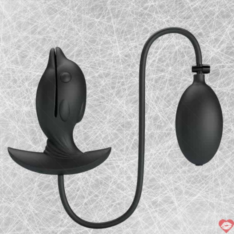 Pretty Love Hanson Plug Đít Bơm Phồng Đen 4.1cm Rung Mạnh