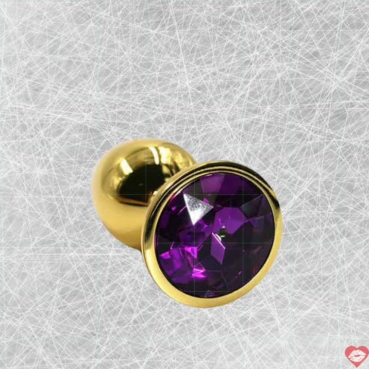 Kanikule Small Plug Vàng Tím Crystal Sang Chảnh