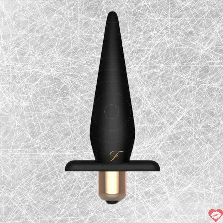 Fredericks Anal Plug Đen Si 12.7cm Rung Nhẹ