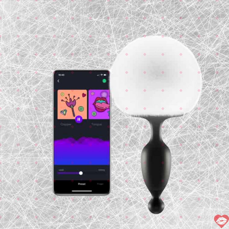 Magic Motion Bunny plug anal rung lông thỏ đen trắng