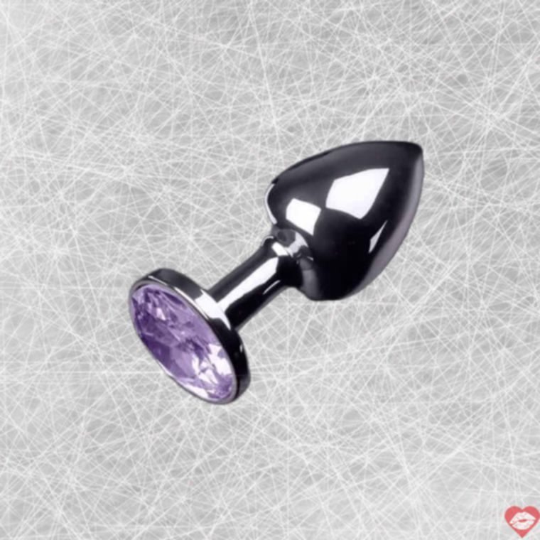 Plug Kim Loại Tím Crystal Nhỏ 3cm Siêu Mịn