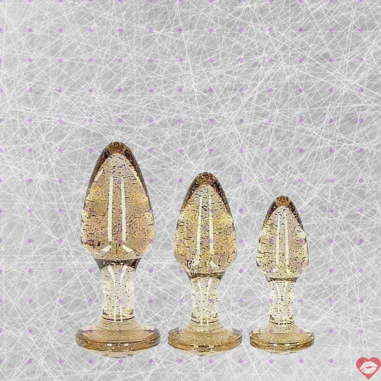 Shots Ouch Glitter Plug Set Vàng Lấp Lánh