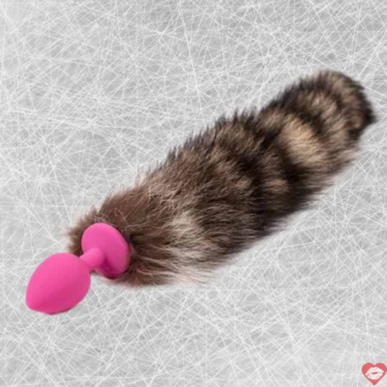 4sexdream Striped Tail Butt Plug Hồng Siêu Dễ Thương