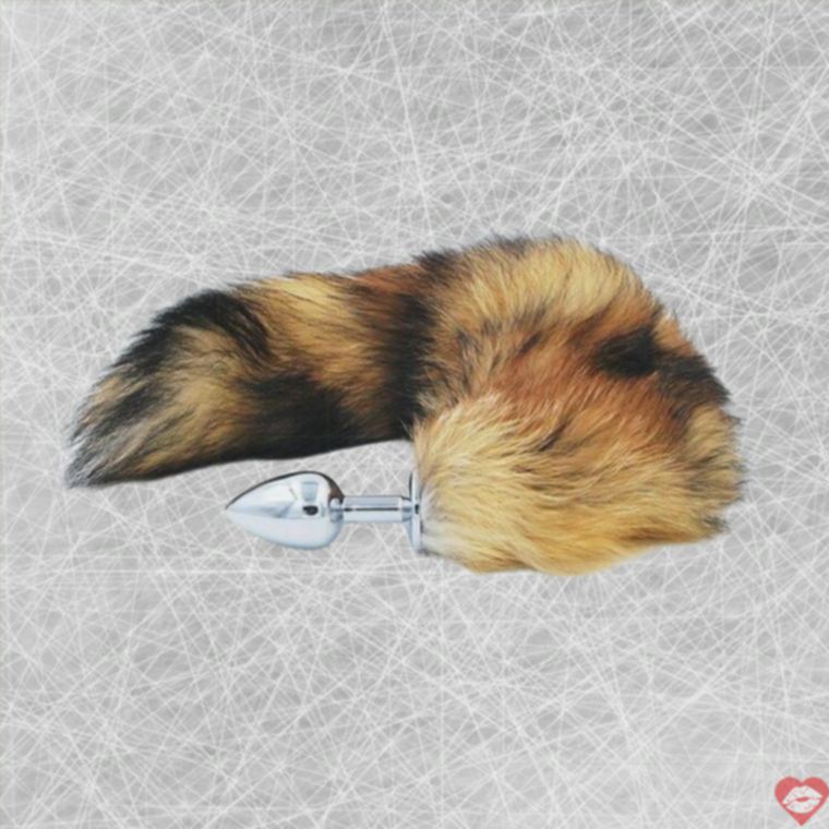 Plug Đuôi Cáo Kim Loại 2.6cm Lông Thật Hoàng Gia 