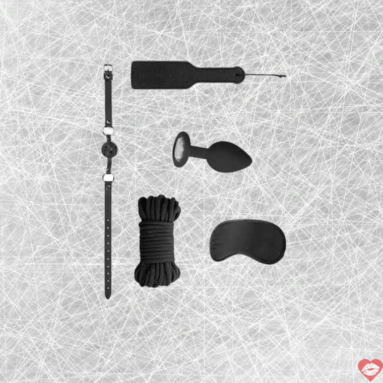 Ouch Bondage Set 5 Plug Đen BDSM Hot Nóng Bỏng[gunshop]​ 