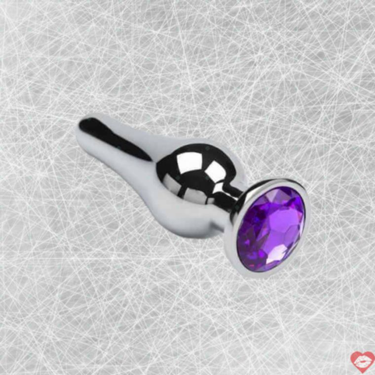 Pổng Small Tím Crystal Bạc 8.5cm Lấp Lánh Nhỏ