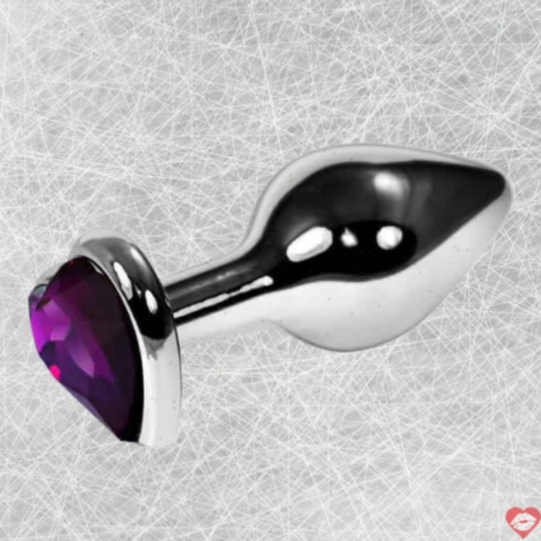 LoveToys Butt Plug Tim Tím Kim Loại 3cm Sang