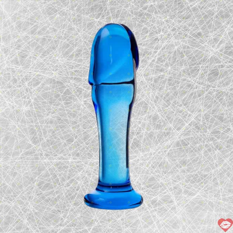 Sexus Glass Anal Dildo Xanh 13cm Thủy Tinh An Toàn