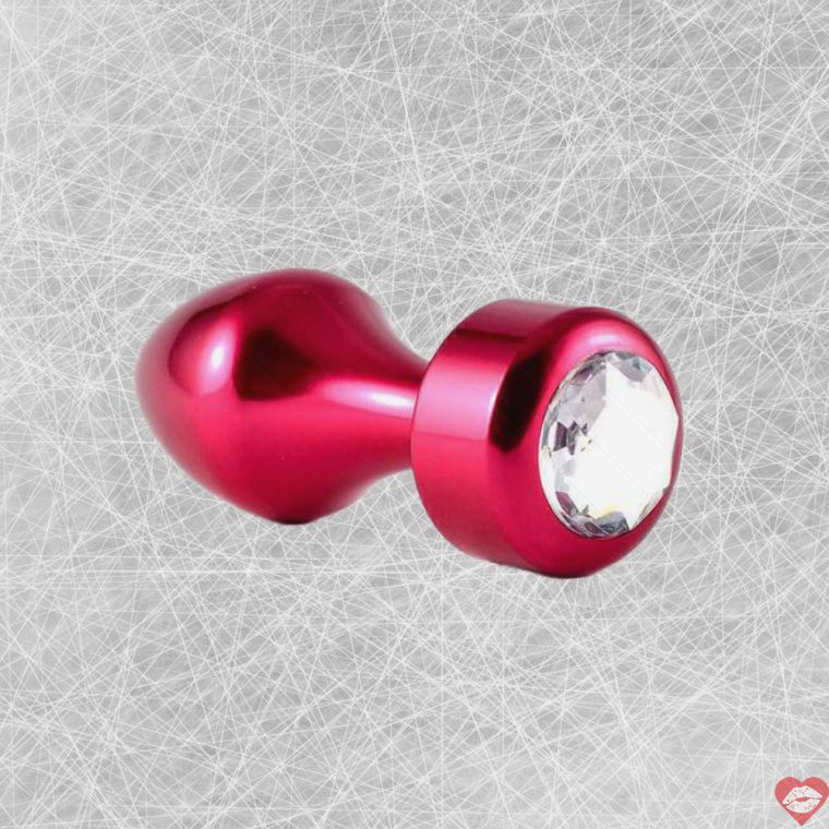 Pú Plug Nhôm Đỏ Kim Cương Trắng LoveToys Siêu Hấp Dẫn