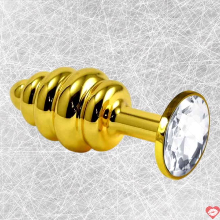 LoveToys Butt Plug Rãnh Vàng Đá Quý Hấp Dẫn