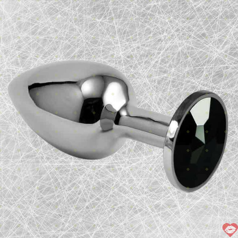 Anal Plug LoveToys S Đen Kim Loại 8cm