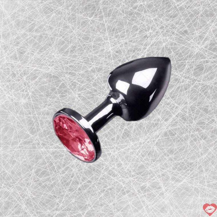 Plug Kristal Ruby 3cm Bạc Beginner Kích Thích Dễ Chịu 