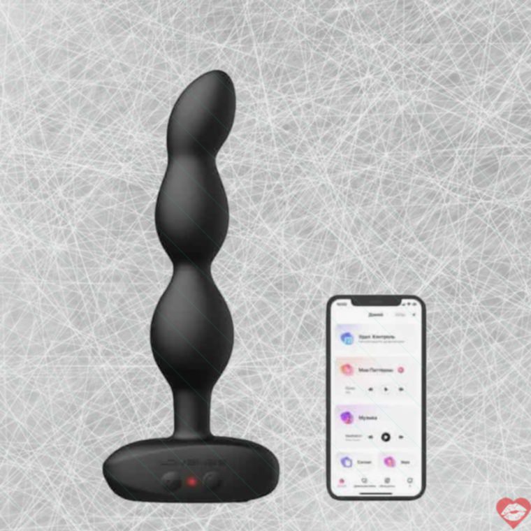 Lovense Ridge Đít Răng Cưa Xoay App Đen 17cm