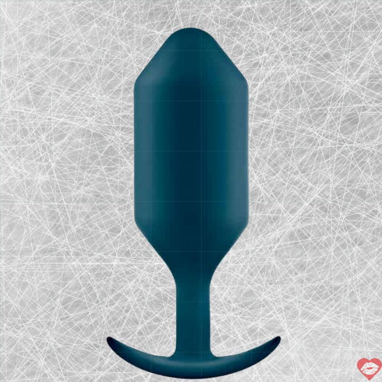b-Vibe Snug Plug 6 Xanh Silicon 5.6cm Nặng Trọng Lực