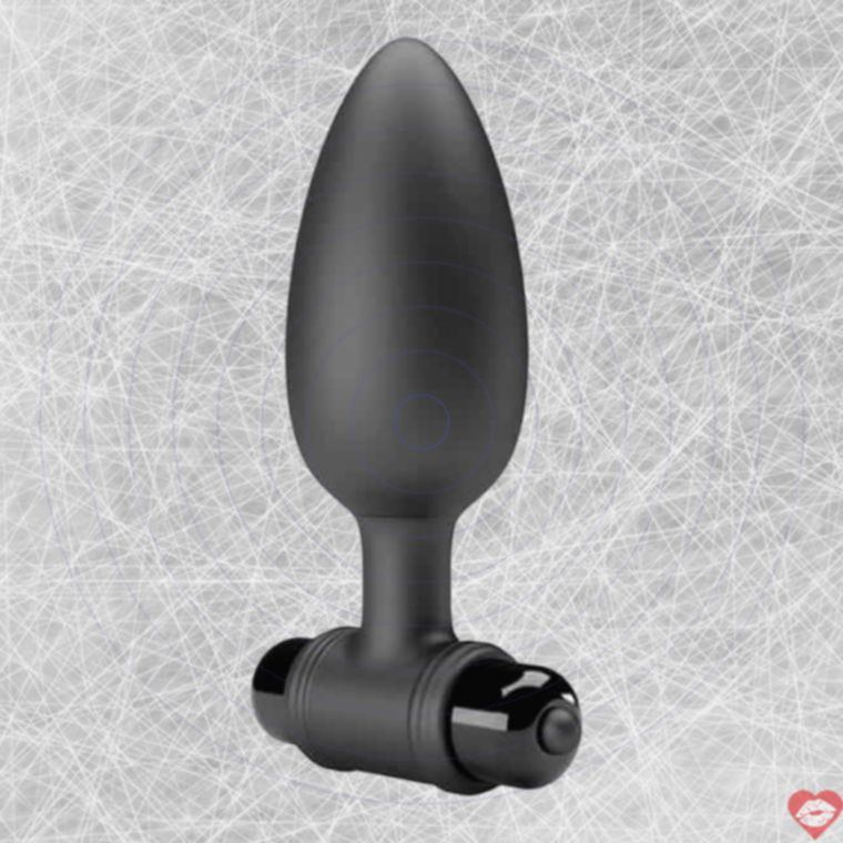 Pretty Love Vibra Butt Plug II đen silicone rung